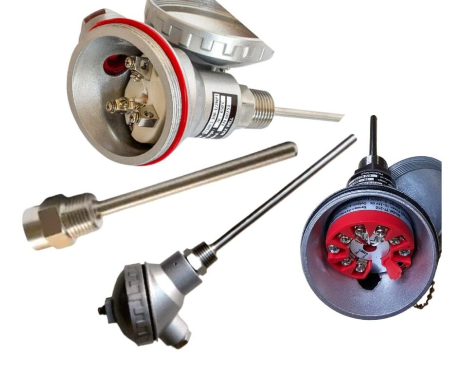 probes and thermowell used in industrial temperature measurement