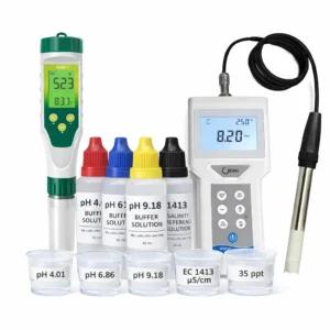 Aquaculture watere test kit incl dissolved oxygen, pH, Salinity, conductivity and temperature
